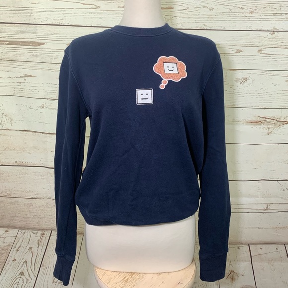 Acne | Tops | Acne Studios Sweatshirt Thought Bubble Emoji